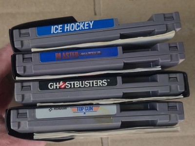 Lot Of 4 NES Nintendo Games With Manuals Blaster Master Ghostbusters Untested