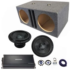 Harmony Audio HA-C124 Competition Dual 12" Sub 2200W Vented Sub Box & CXA18001