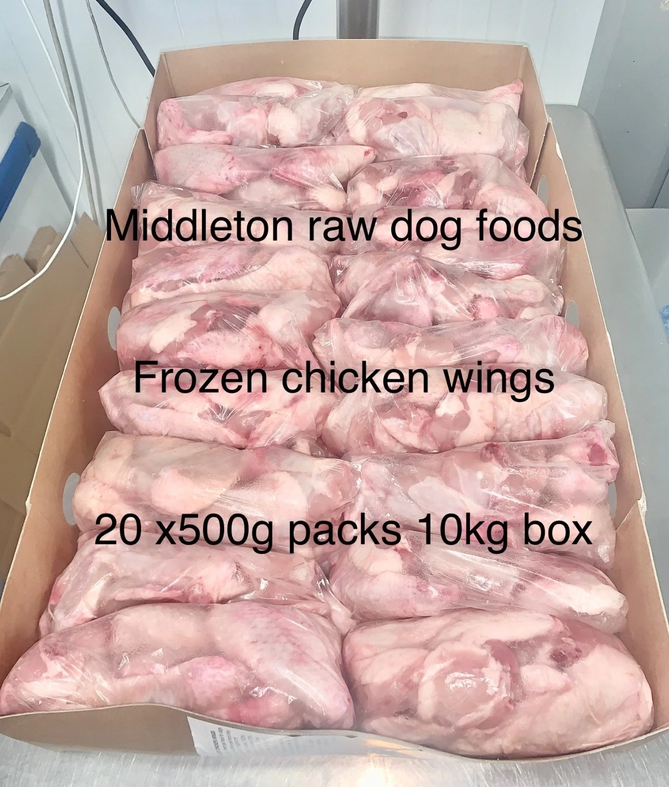 Dog Food Frozen chicken wings 20 x 500g bags 10kg Box
Opens in a new window or tab