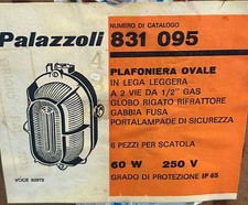 Plafoniera esterno ovale palazzoli 