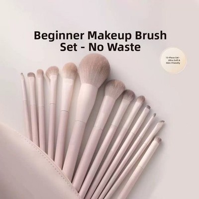 Make-up Pinsel Set weiche Kunstfaser 13 Teile für Foundation und Rouge