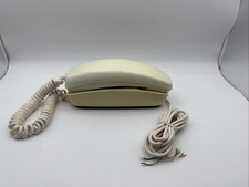 Vintage 60's Western Electric Bell Push Button Trimline Phone Cream Yellow