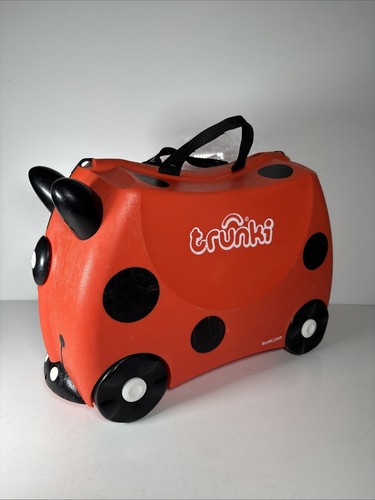 Trunki Suitcase Red Ladybird Kids Rolling Suitcase Preowned Great Condition - Picture 1 of 5
