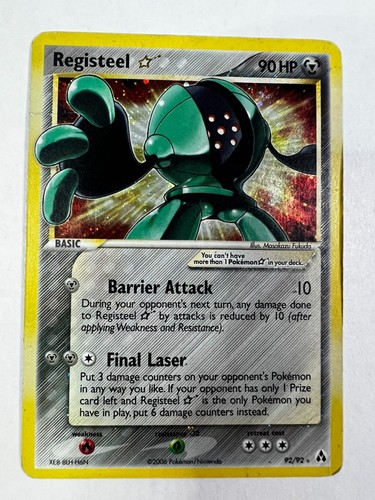 Pokemon Registeel Gold Star Shiny 2006 Ex Legend Maker 92/92 Holo Card