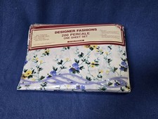VTG Twin Sheet Set Floral Luxury Percale flower New NOS