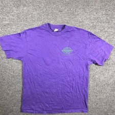 Hanes T-Shirt Mens XL Purple Amer's Mediterranean Deli Frog Graphic USA Made