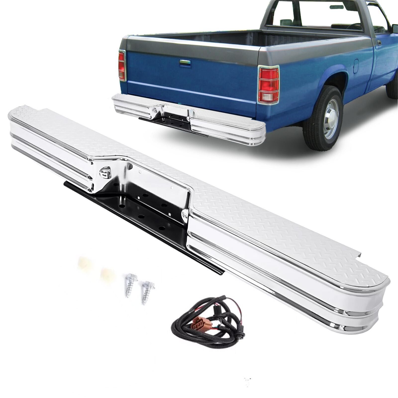 Diamondstep Universal Rear Step Bumper Assembly For Ford F-150/Chevy GMC C/K