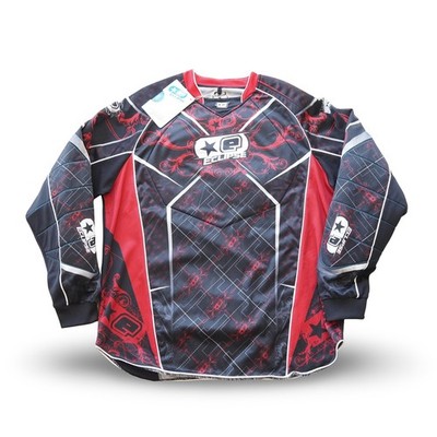 Planet Eclipse 10 Distortion Paintball Jersey Fire Mens L Black Red White New