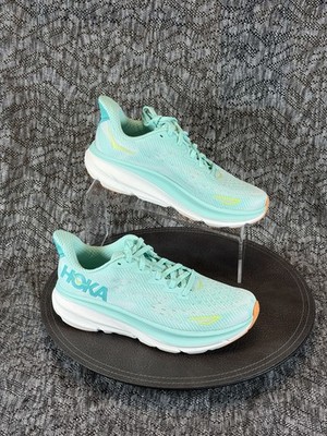 Hoka Clifton 9 Running Shoes Women's Size 7.5 Seafoam / Aqua