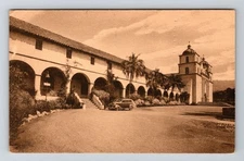 Santa Barbara CA-California, Mission, Front View, Vintage Postcard