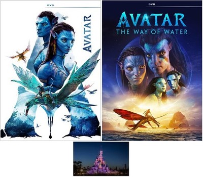 Disney's AVATAR & AVATAR 2 THE WAY OF WATER DOUBLE FEATURE 2 DVD Movie Set New