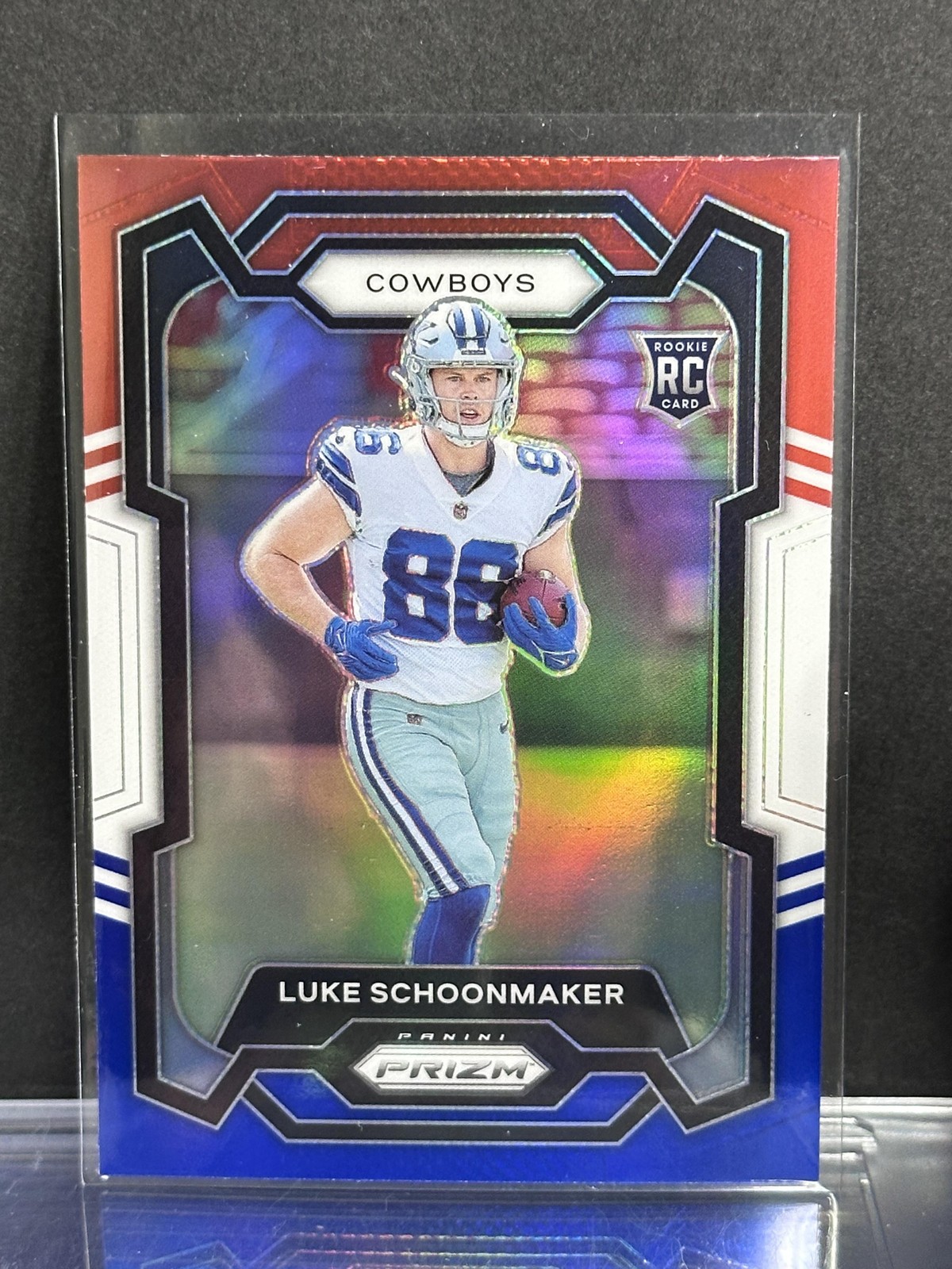 2023 Panini Prizm #325 Luke Schoonmaker Red White Blue Dallas Cowboys