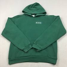 Vintage Nike Hoodie Men Extra Large Green Spellout Pullover Sweatshirt 90s USA