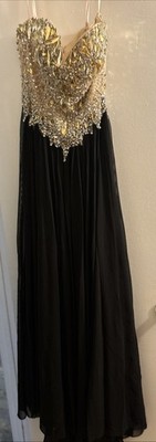 Glamour By Terani Couture Bedazzled Bodice Graduation Party Maxi Chiffon 4
