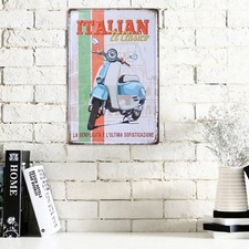 Italienische Blechschilder K&uuml;chenwand Deko Wandschilder K&uuml;chenwanddekoration