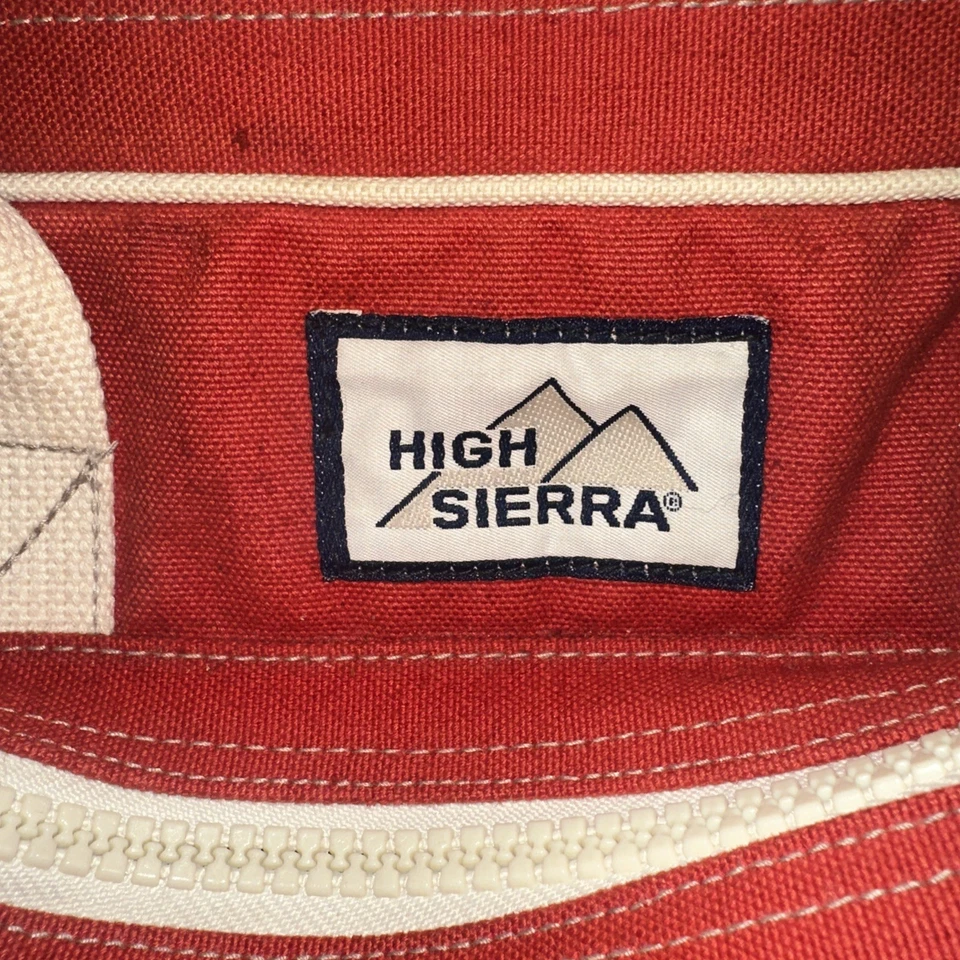 Vintage HIGH SIERRA heavy canvas clothing garment travel shoulder bag No Are - Image 3 of 4