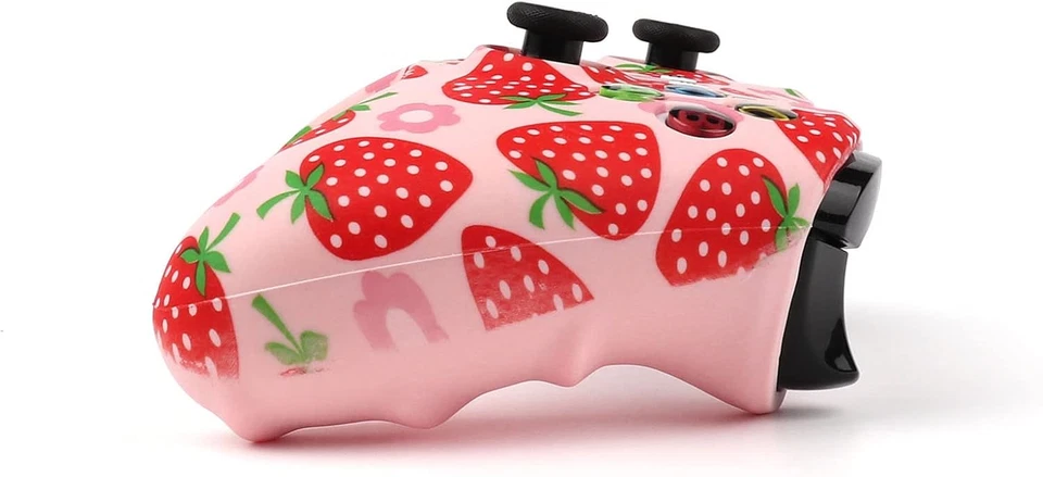Capa protetora de silicone rosa para controle com 6 alças de polegar para console Xbox One S X - Imagem 4 de 4