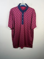 Greyson Golf Polo Shirt Mens Large Pink West Flag Bittersweet All Over Print