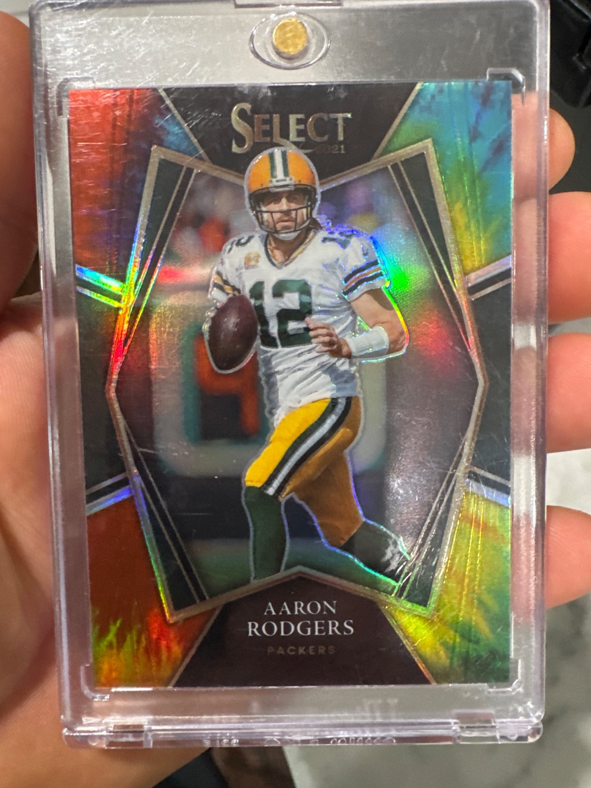 2021 AARON RODGERS PANINI SELECT PREMIER LEVEL TIE-DYE PRIZM 05/25