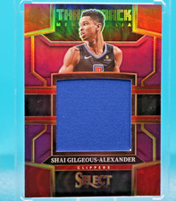 2022-23 Select Shai Gilgeous-Alexander Throwback Mem GAME USED /99 Purple Prizm