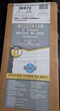 Lotus Windoware 2-in Cordless Faux Wood Embossed Blind White 38in x 72in