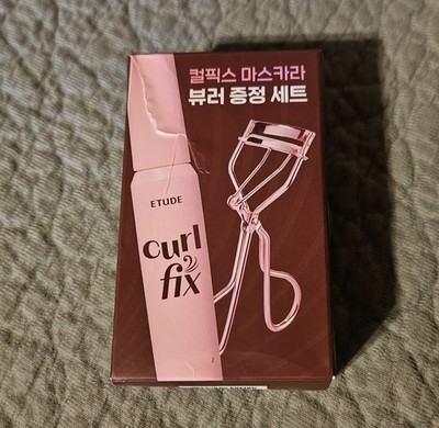 ETUDE Curl Fix Mascara 02 Brown & Eyelash Curler Set 8g K-Beauty New