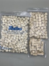 Wooden Crafting Beads-3 Types Rounded Block, Octagon, Square Block 450 Pieces