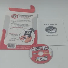 Nintendo DS Action Replay Datel Disc And Instruction Manual W/ Box Back Only