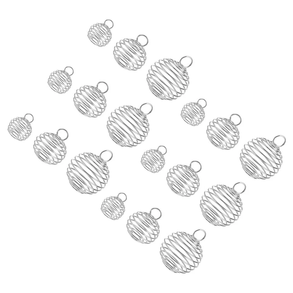 30 Pcs Charms Anhänger Set Kettenanhänger Spirale Käfig Schmuckbringer - Bild 3 von 4