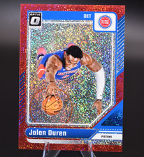 2024-25 Donruss Optic Jalen Duren Red Glitter Prizm /75 #89 Pistons