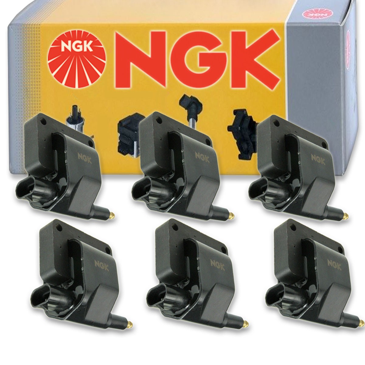 6 pc NGK 48812 U1086 Ignition Coils for UF97T UF97 UF-97 IC41SB IC41 GN10172 ie