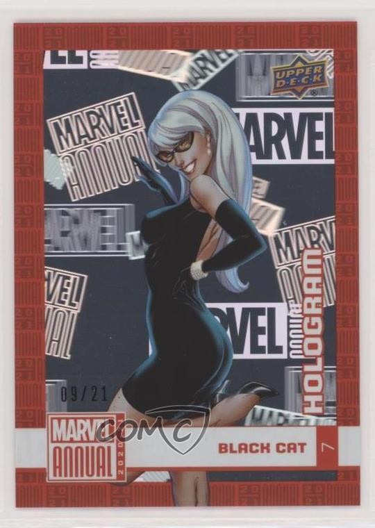 2020-21 Upper Deck Marvel Annual Hologram 9/21 Black Cat #7 bq7