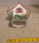 Ceramic Cottage Village House Figurine "WELCOME" Sign 3D Glossy Floral 6in — photo 6