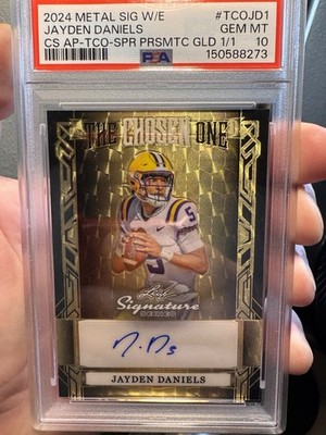 2024 Leaf Metal Signature Jayden Daniels RC Super Prismatic Gold 1/1 AUTO