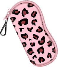 Glasses Case with Carabiner, Ultra Light Portable Neoprene Zipper Sunglasses Sof