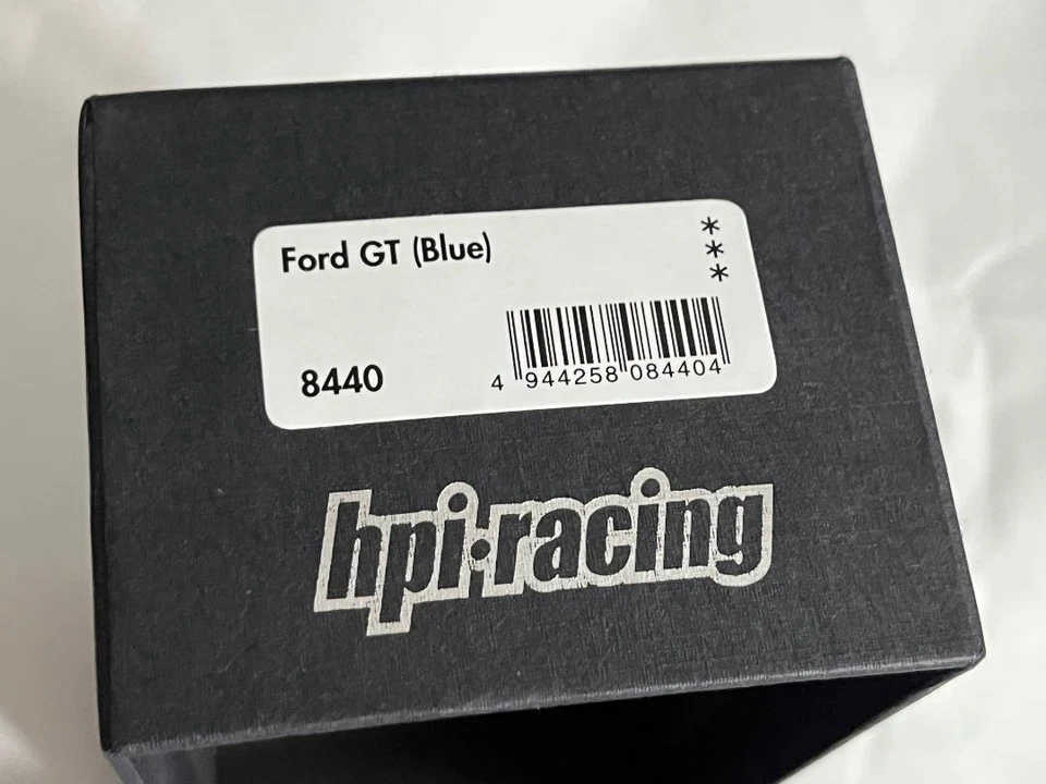 RARE Ford GT BLUE HPI Racing NEW 8440 Cast Model w/ BOX GT40 Stripes wheels 1/43 - Image 3 of 4