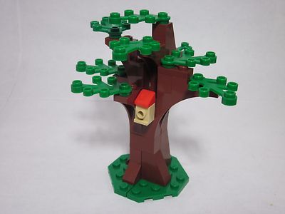 Custom forest tree with birdhouse and green leaves, all new parts, FREE US Ship!