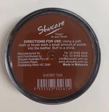 SHERRY TAN  Shoe Polish - Restore Colour to Leather SHOES / BOOTS / BAGS Shucare