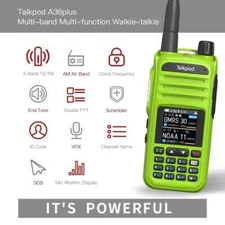 Talkpod A36Plus GMRS HAM Handheld Two Way Radio Walkie Talkie VHF UHF AIRBAND