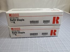 Ricoh PPC Refill Staples Cartridges Type K 2 Pack 410802 502R-AM Genuine OEM