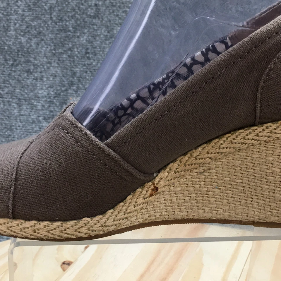 TOMS 高跟鞋女式 8 Calypso 休闲懒人鞋楔形鞋露趾高跟鞋灰色 — 第 3/4 张图片