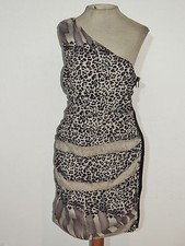 Aquamar Animal Print Sexy One Shoulder Dress NWT sz MED