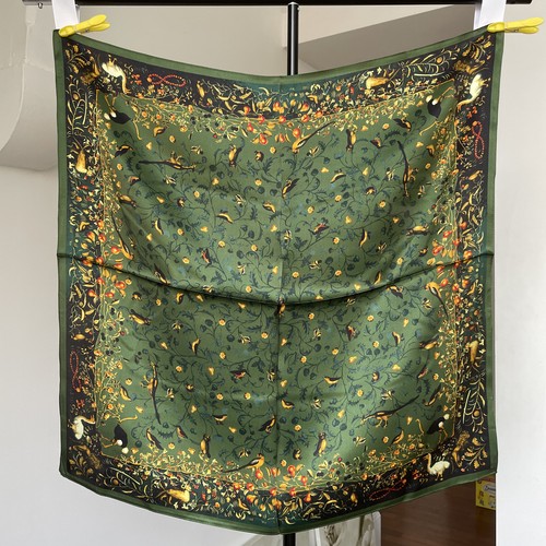 100% Pure Mulberry Silk Multicolour Large Silk Scarf - Collection I - Picture 4 of 67
