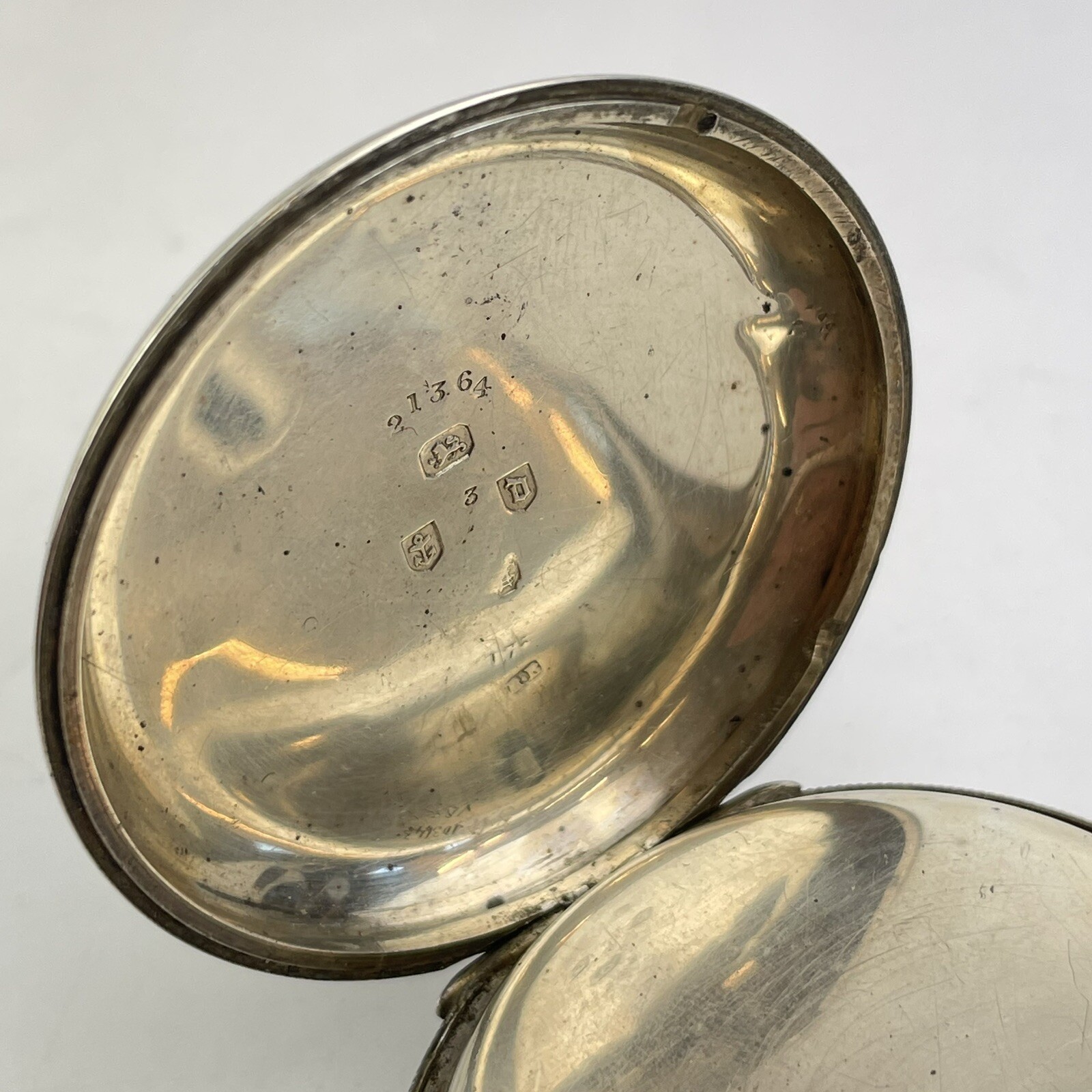 Antique Solid Silver Cased Open Faced Pocket Watc… - image 7