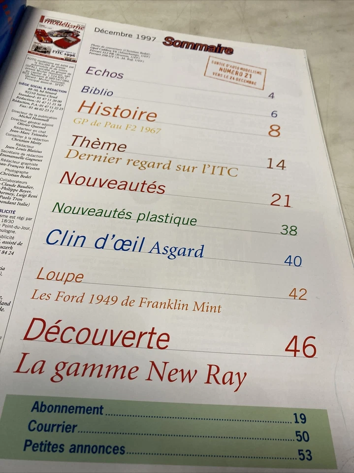 Modellismo Auto N° 20 Ford 1949 GP Pau F2 1967, ITC 1996, Gamma New Ray Etc - Immagine 2 di 4