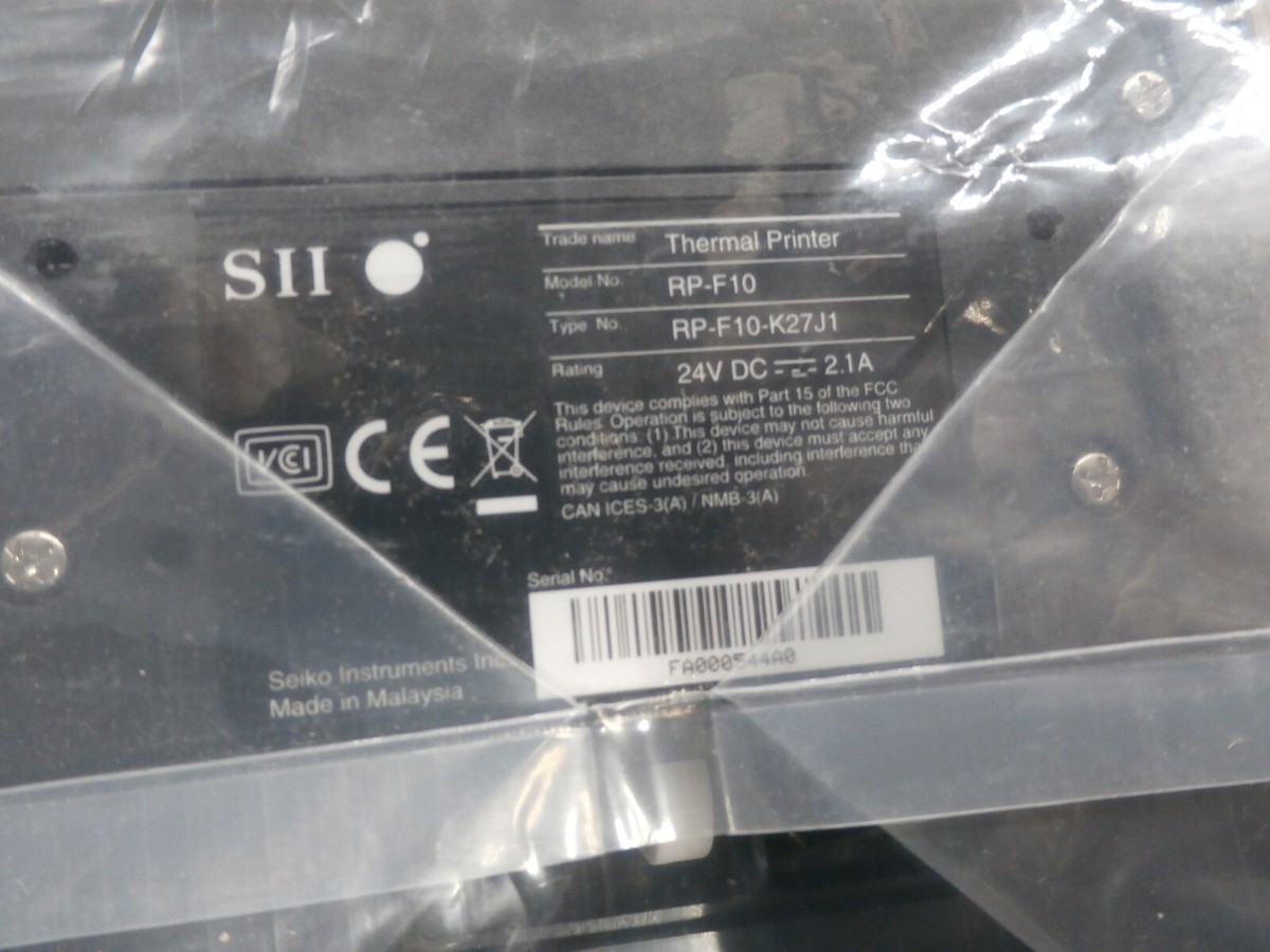 New SII RP-F10-K27J1 Recept Printer USB with Cable | eBay New SII RP-F10-K27J1 Recept Printer USB with Cable | eBay