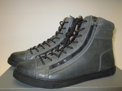 Kenneth Cole Reaction mens Can-Oe High-Top leather Sneaker boots gray 10.5 (11) 888452535581 | eBay