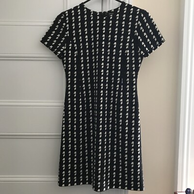 Womens Theory Black White Blue Geo Plaid Lined Dress Sz 00 | eBay Womens Theory Black White Blue Geo Plaid Lined Dress Sz 00 | eBay