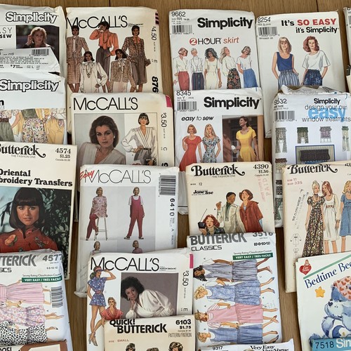 LOT 50 Sewing Patterns Simplicity McCall's Butterick Vintage & Modern Adults - Picture 5 of 10