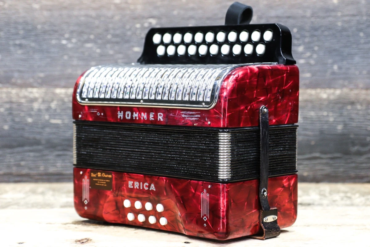 Hohner Erica 2 Row 8 Bass 21 Treble Button GC Diatonic Accordion Switzerland